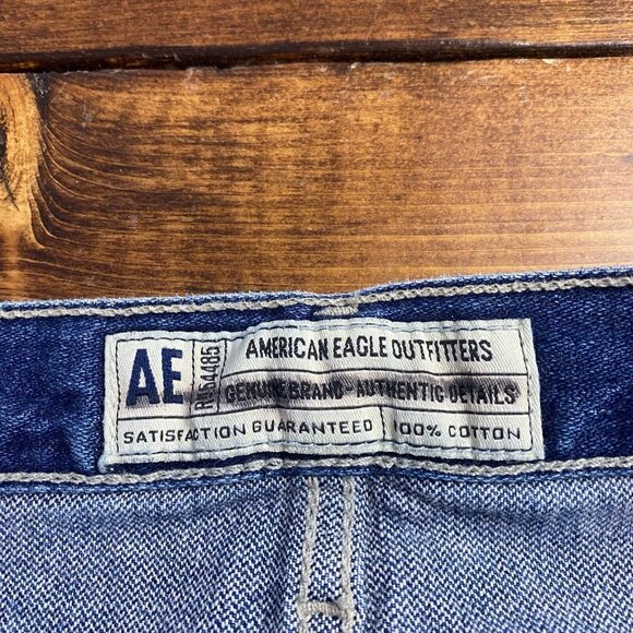 American Eagle men’s straight leg dark wash denim jeans style 2501 size 33x32 - Picture 3 of 9